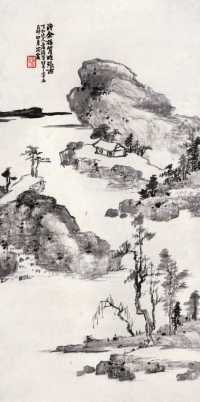 萧俊贤 已卯（1939年）作 山水 立轴